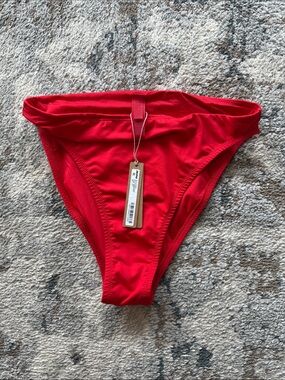 SKIMS Red High-Cut Bikini Bottom